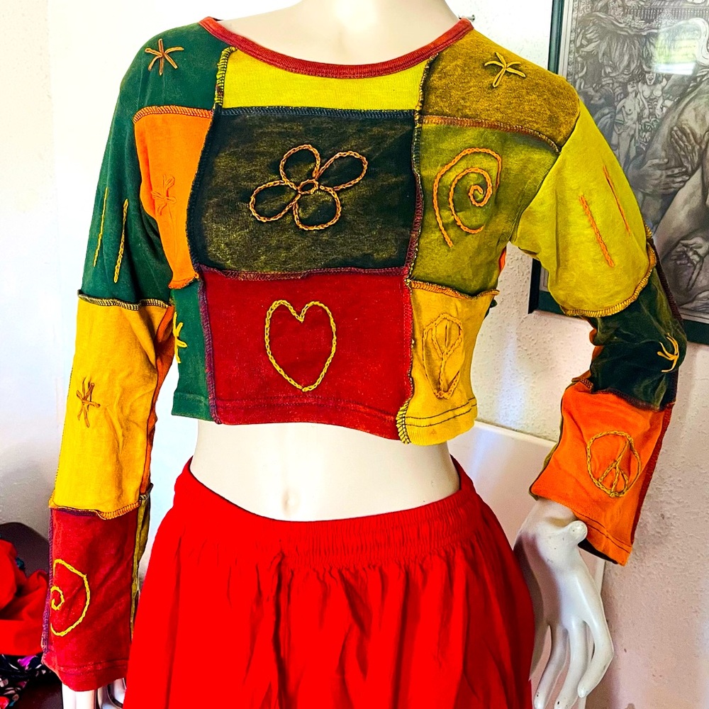 Beautiful handmade patch rip tops